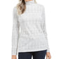 Karen Scott Women's Fair Isle Printed Turtleneck Top White Size Small