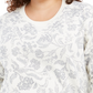 Karen Scott Women's Printed Fleece Sweatshirt White Size 0X