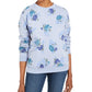 Karen Scott Women's Floral Print Sweatshirt Blue Size X-Small