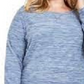 Karen Scott Women's Marled Sweatshirt Navy Size Petite Medium