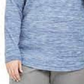 Karen Scott Women's Marled Sweatshirt Navy Size Petite Medium