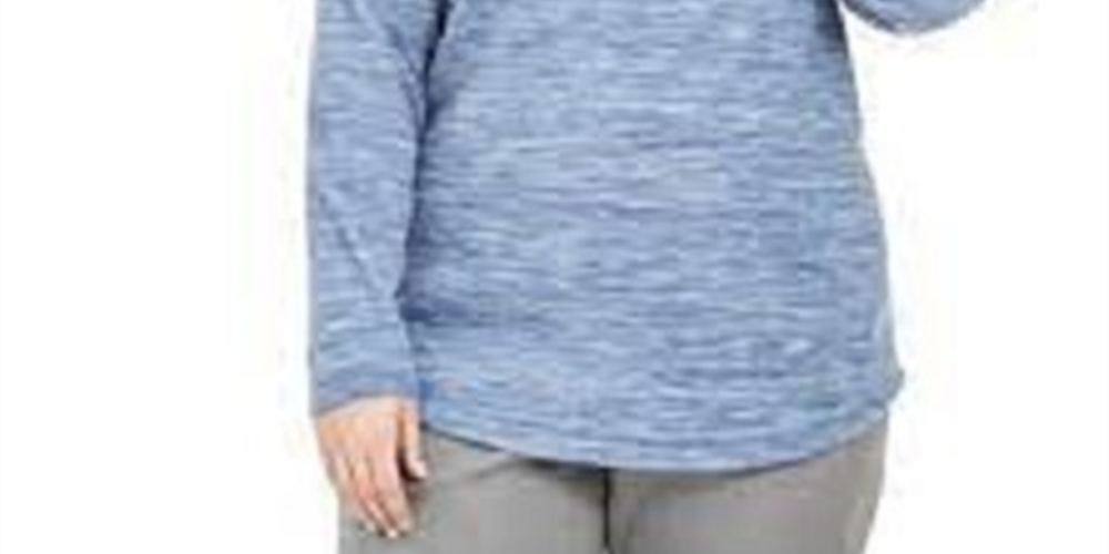 Karen Scott Women's Marled Sweatshirt Navy Size Petite Medium