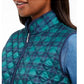 Karen Scott Women's Sport Plaid Puffer Vest Navy Size Large