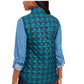 Karen Scott Women's Sport Plaid Puffer Vest Navy Size Large