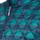 Karen Scott Women's Sport Plaid Puffer Vest Navy Size Large