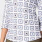 Charter Club Women's New Orleans Boat Cotton Printed Top White Size Small