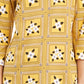 Charter Club Women's Tile-Print Top Gold Size Medium
