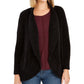Style & Co Women's Chenille Shawl Collar Cardigan  Black Size Petite Medium