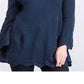 Style & Co Women's Scalloped Hem Ribbed Sweater  Blue Size Small