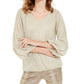 Alfani Women's Metallic Bubble Top Yellow Size Petite X-Large
