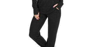 Ideology Women's Hooded Comfy Sweatshirt Black Size Small