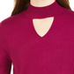 Style & Co Women's Mock Neck Keyhole Sweater Red Size X-Large