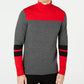 Alfani Men's Blocked Turtleneck Sweater Wine Size Small