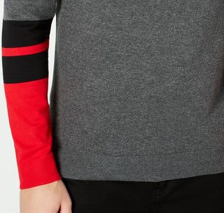 Alfani Men's Blocked Turtleneck Sweater Wine Size Small