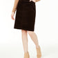 Charter Club Women's Corduroy Tummy Control Skirt  Brown Size 18