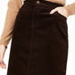 Charter Club Women's Corduroy Tummy Control Skirt  Brown Size 18