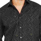 Alfani Men's Shirt Button Front Metallic Chevron S Black Size Small