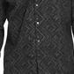 Alfani Men's Shirt Button Front Metallic Chevron S Black Size Small