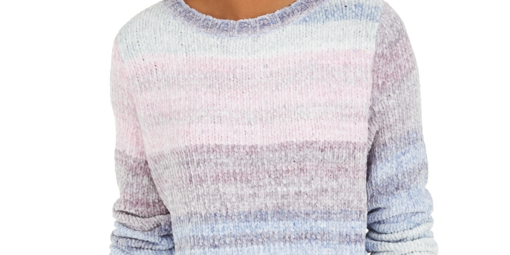 Style & Co Women's Chenille Space Dyed Sweater  Multi Size X-Small