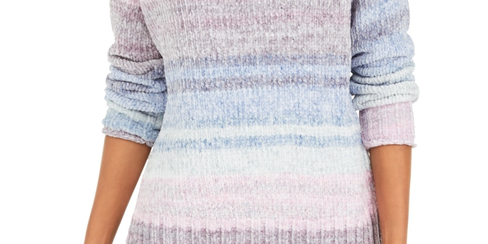 Style & Co Women's Chenille Space Dyed Sweater  Multi Size X-Small