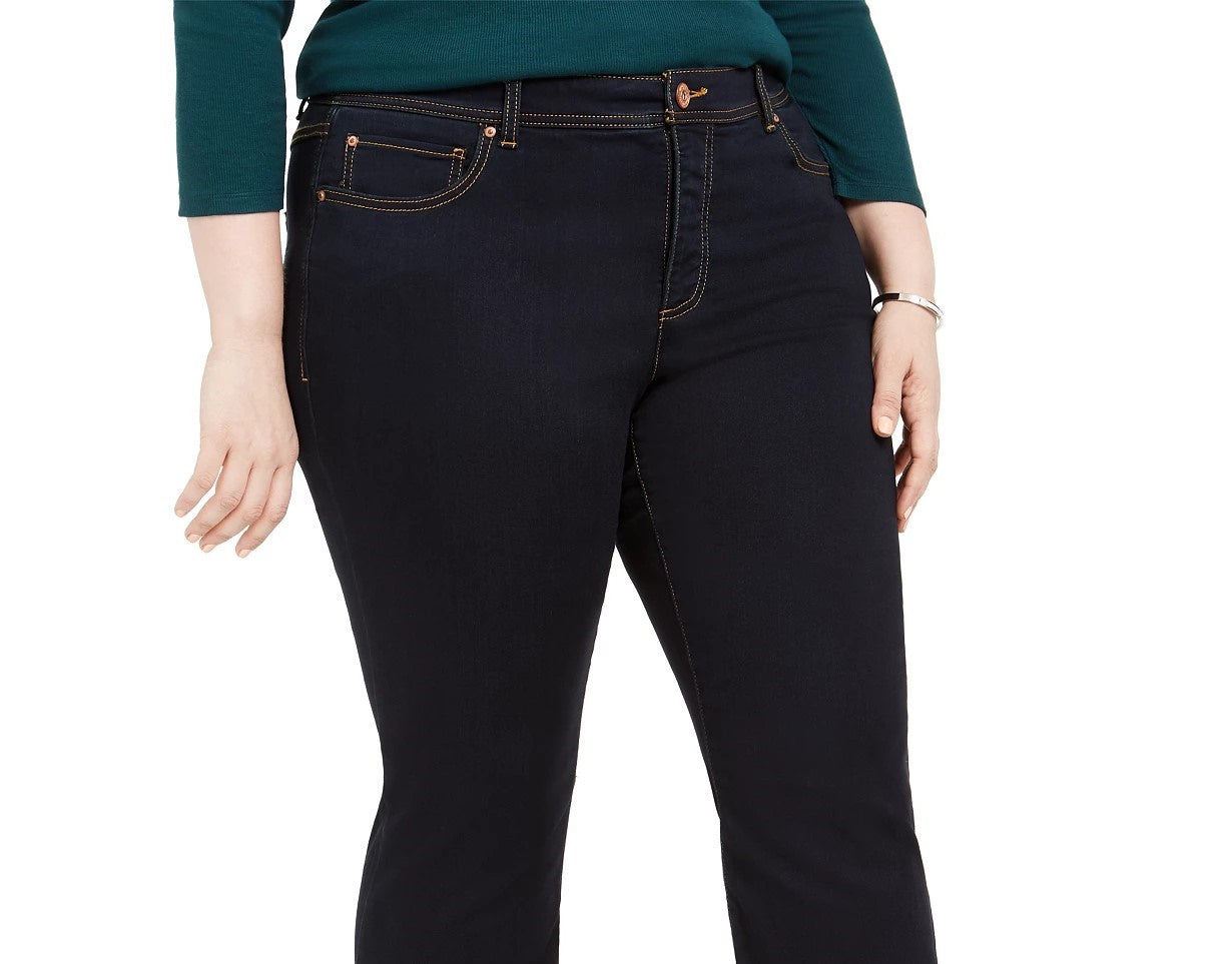 INC International Concepts Women's Plus Size Bootcut Jeans Blue Size 24W