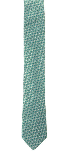 Alfani Men's Murphy Silk Geo Print Neck Tie Dark Blue Size Regular