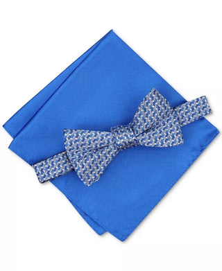 Alfani Men's Murphy Pocket Square 2 Piece Bow Tie Dark Blue Size Regular