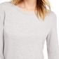 Maison Jules Women's Crewneck 3/4-Sleeve Sweater Charcoal Size Medium