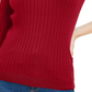 Maison Jules Women's Ribbed Crew-Neck Sweater Bright Red Size Small