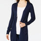 Maison Jules Women's Open-Front Cardigan Sweater Blue Size X-Small