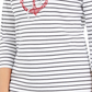 Karen Scott Women's Studded Anchor Top Red Size Small