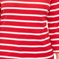 Karen Scott Women's Petite Striped Boatneck T-Shirt Red Size Medium