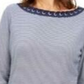 Karen Scott Women's Cotton Grommet Top Navy Size X-Small