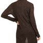 Alfani Women's Ribbed Metallic Cardigan Orange Size Medium