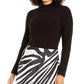 Alfani Women's Mock-Neck Boucle Sweater Black Size X-Large