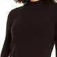 Alfani Women's Mock-Neck Boucle Sweater Black Size X-Large