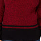 Karen Scott Women's Striped V Neck Cotton Sweater Red Size X-Large