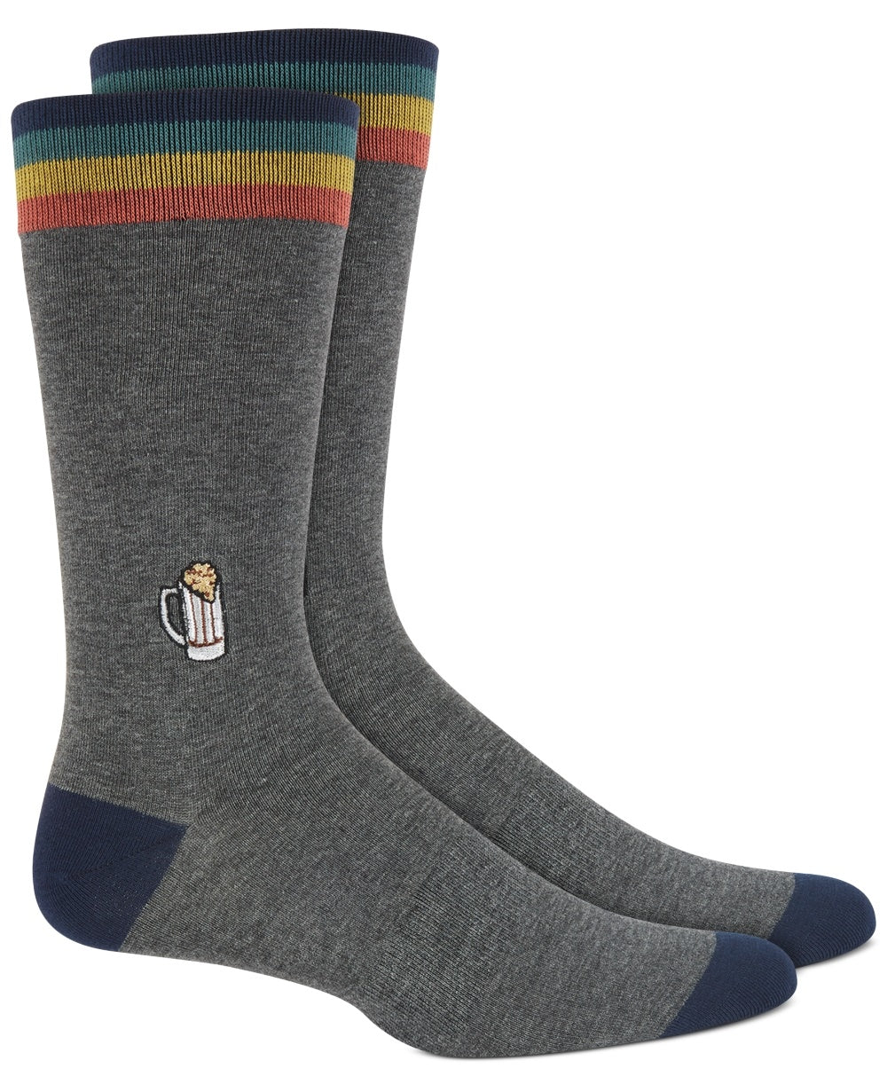 Bar III Men's Mug Socks Grey Size Regular