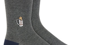 Bar III Men's Mug Socks Grey Size Regular