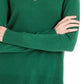 Maison Jules Women's V Neck Sweater Green Size Small