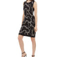 INC International Concepts Women's Chain Print Sweater Dress Black Size Small