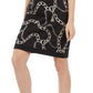 INC International Concepts Women's Chain Print Sweater Dress Black Size Small