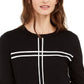 Alfani Women's Grid-Pattern Sweater Black Size Medium