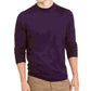 Alfani Men's Merino Blend Solid Crewneck Sweater Purple Size XX-Large