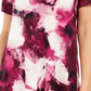 JM Collection Women's Petite Printed Printed Top  Pink SizePetite Small-Medium
