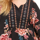 Style & Co Women's Plus Size Floral Blouse Black Size 0X