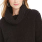 Style & Co Women's Sherpa Cowl Neck Sweater Black Size Small