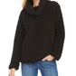 Style & Co Women's Sherpa Cowl-Neck Sweater Black Size X-Large
