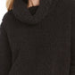 Style & Co Women's Sherpa Cowl-Neck Sweater Black Size X-Large
