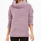 Style & Co Women's Sherpa Cowl-Neck Sweater Purple Size XX-Large